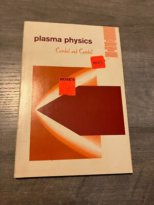 #ad Plasma Physics Cembel and Cambel Book $69.99