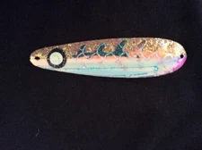 High Percentage Salmon Trolling Spoon With Hyper Vis Tape Not Paint 3 3/4”
