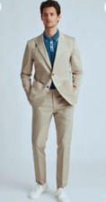BONOBOS Tessuti Sondrio Stretch Chambray Mens Suit / Blazer 42R Slim / Pants 35