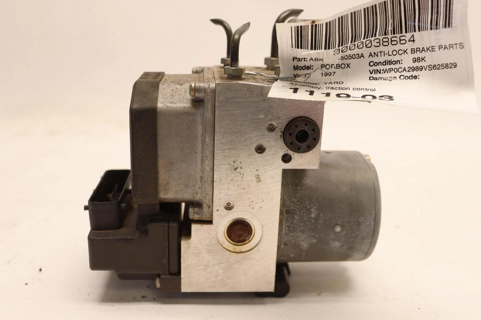 1997-1998 PORSCHE BOXSTER ANTIBLOQUEIO ABS MÓDULO BOMBA DE FREIO CONTROLE DE TRAÇÃO FABRICANTE DE EQUIPAMENTO ORIGINAL - Imagem 4 de 4