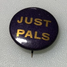 Just Pals Friends Friendship Friend Zone Dating Vintage Button Pin Pinback