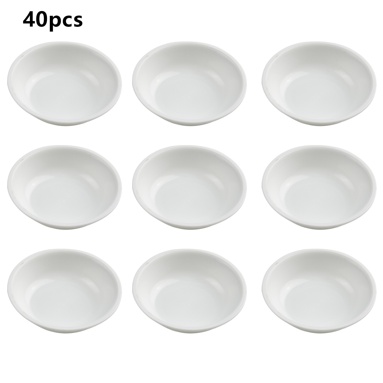 40pcs Dipping Soy Sauce Cup Plastic Sauce Bowl Seasoning Dish Appetizer-Plates