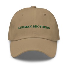 Lehman Brothers Hat Embroidered Dad Hat 