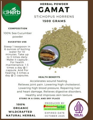 [idHerb] Herbal POWDER Stichopus Horrens Gamat Natural Organic