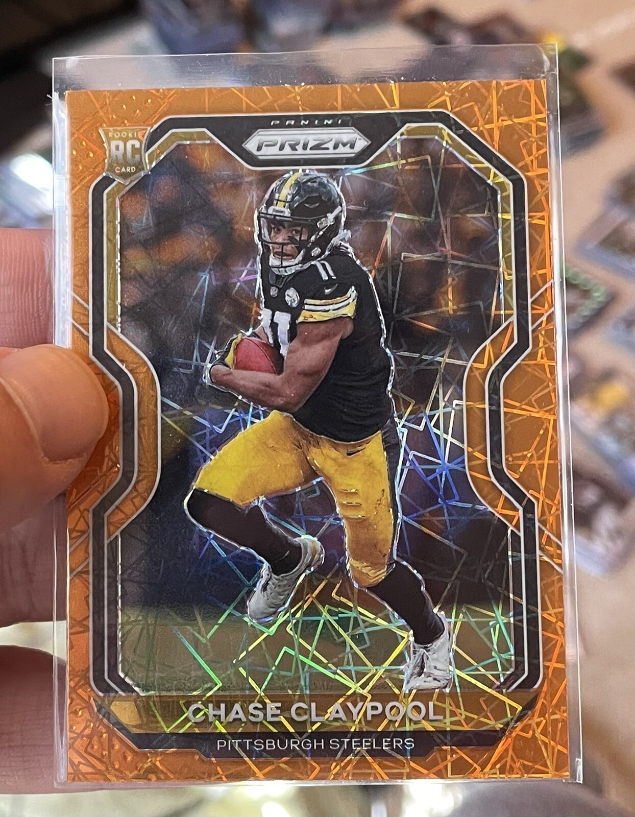 2020 Panini Prizm Chase Claypool RC #392 Orange Lazer Football NFL Mint