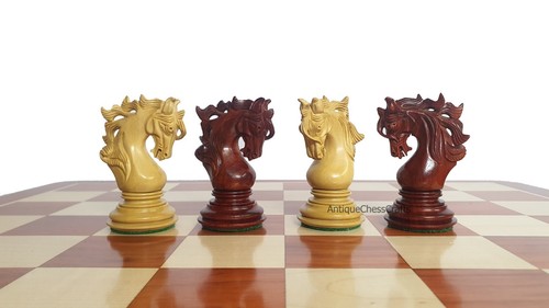 The Benevento Series Luxury Chess Pieces - 4.4" King Budrosewood/ Boxwood - Picture 7 of 10