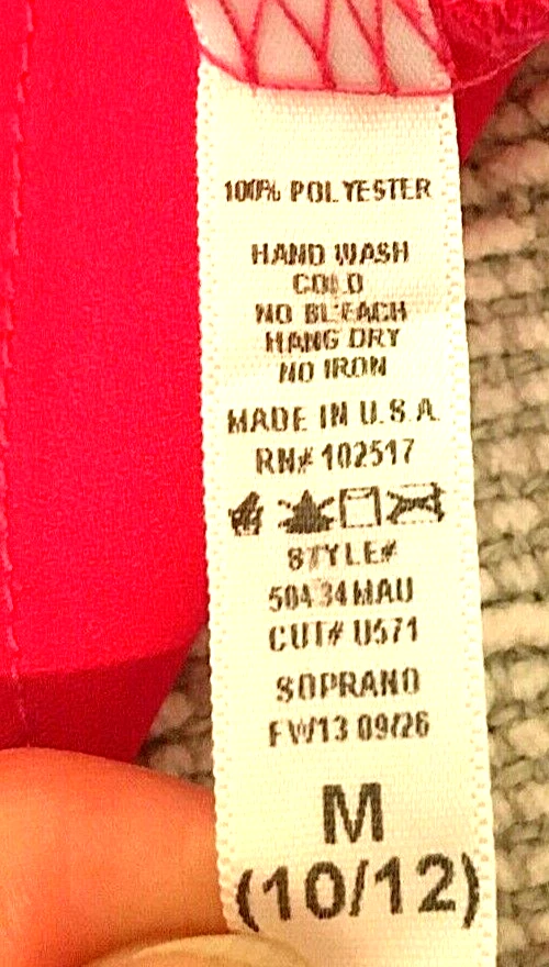 SOPRANO Niñas Blusa Transparente Camisa Top Dobladillo Redondo Gasa Rosa Caliente Talla M (10-12) Foto 3 de 4