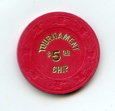 5.00 Chip from the Vegas World Casino Las Vegas Nevada NCV Tournament