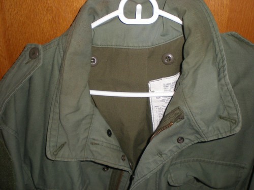 Vintage Army Green Nato Field Jacket Coat Men's XX Regular & Hood Authentic - Picture 5 of 9