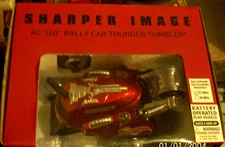 Sharper Image Thunder Tumbler Radio Control 360 Spins Red Rally Car LED Lights