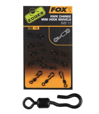 Fox EDGES  Kwik Change Mini Hook Swivel Gr.11 CAC763  Karpfen angeln Montage