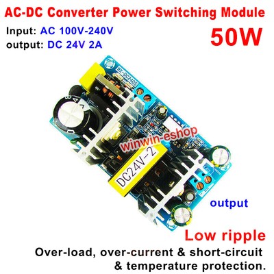 AC-DC Buck Converter 110V 220V 230V to DC 24V 2A  Switching Power Supply Module