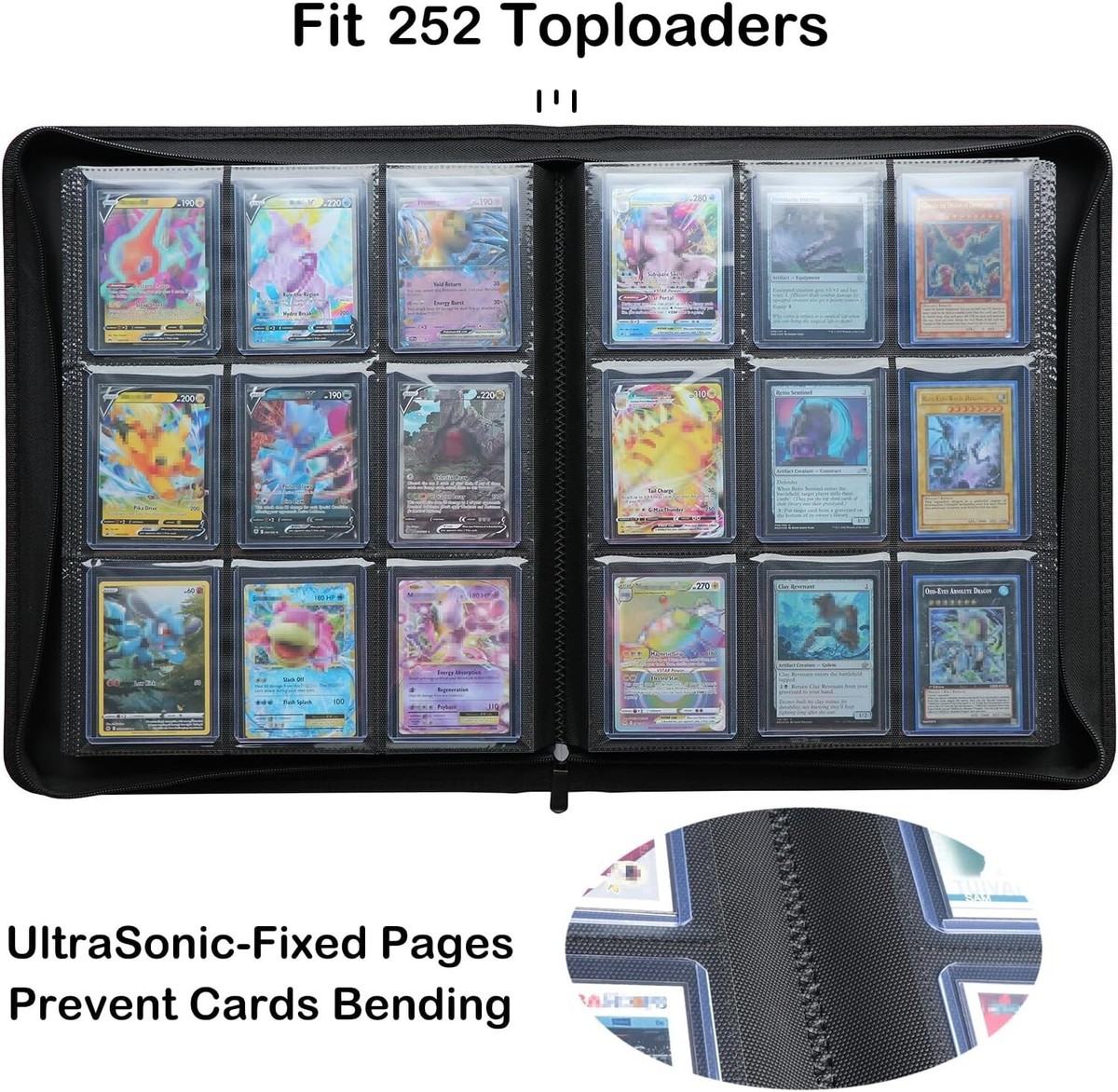 190 card binder Gengar Face Skylanders cards Graded Card Binder, 6 Pocket