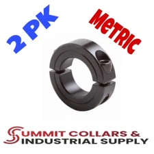 20MM Double Split 2-PC Clamp Shaft Collar Steel, Black Oxide NEW 2 PK