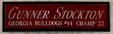 GUNNER STOCKTON GEORGIA NAMEPLATE AUTOGRAPH SIGNED FOOTBALL-HELMET-JERSEY-PHOTO