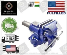 6" Heavy Duty Bench Vise, Double Swivel Rotating Vice Head-USA FULFILLED