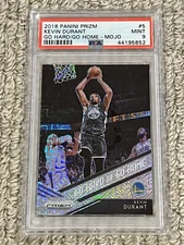 2018-19 Panini Prizm Go Hard/Go Home Mojo /25 - Kevin Durant #5 Warriors - PSA 9