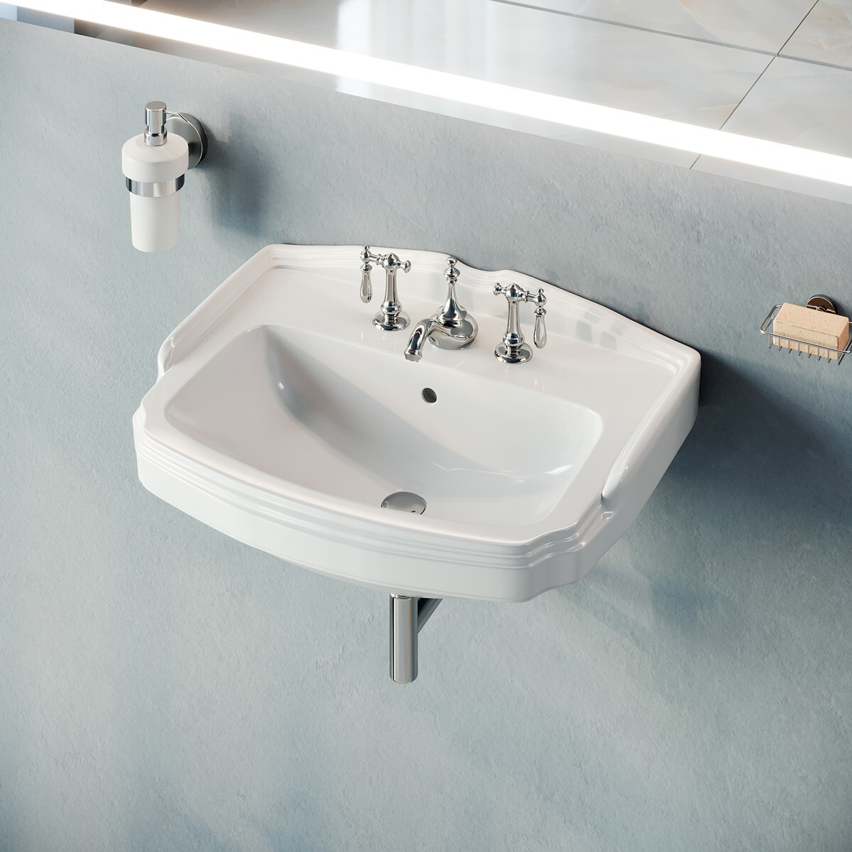 @nctwayvstan_ Lucerne® Wall-Hung Sink for Exposed Bracket Support With 4