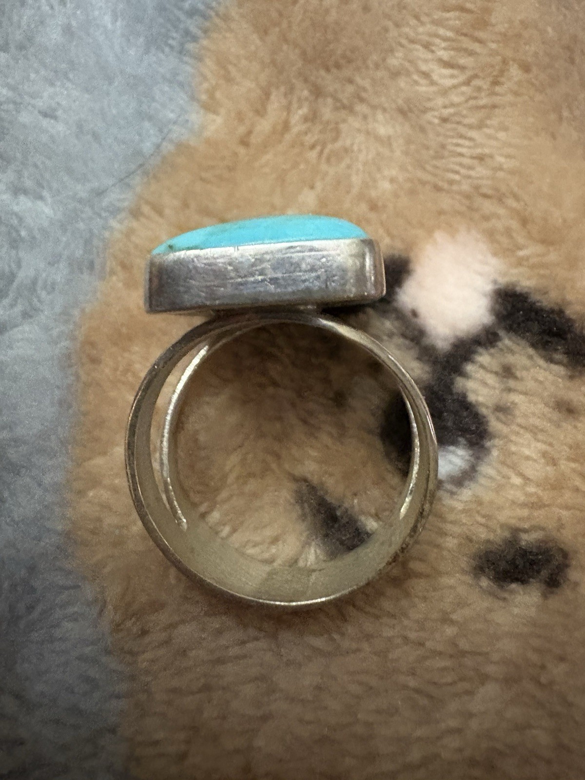 Rectangular-Shaped Turquoise Ring Silver (925) De… - image 10