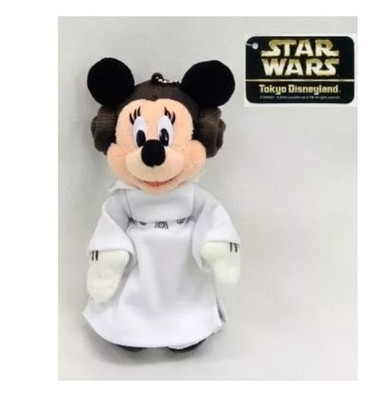 Star Wars Leia Minnie Mouse Character Plush Doll Tokyo Disney