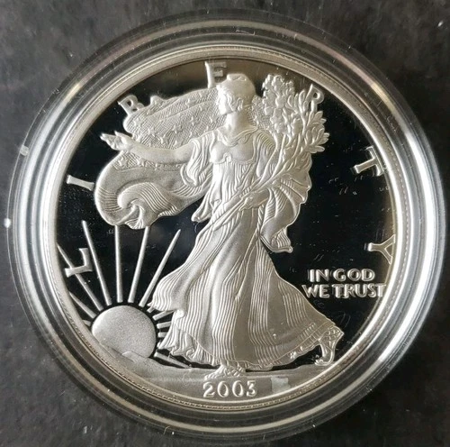 2003 W Proof $1 American Silver Eagle Dollar