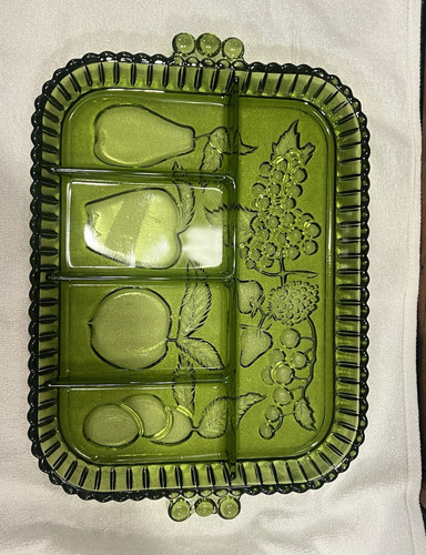 VTG Indiana Glass 5 Compartment Fruit Tray