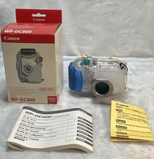 Canon WP-DC800 waterproof plastic camera case 40M 130 ft swimming diving photo