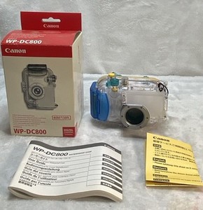 Canon WP-DC800 waterproof plastic camera case 40M 130 ft swimming diving photo