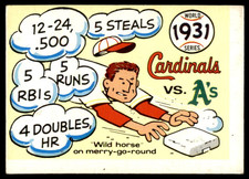 1970 Fleer World Series #28  1931 Cardinals vs A's  VGEX