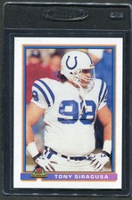 1991 Bowman Tony Siragusa RC #213 Colts Nm/mt