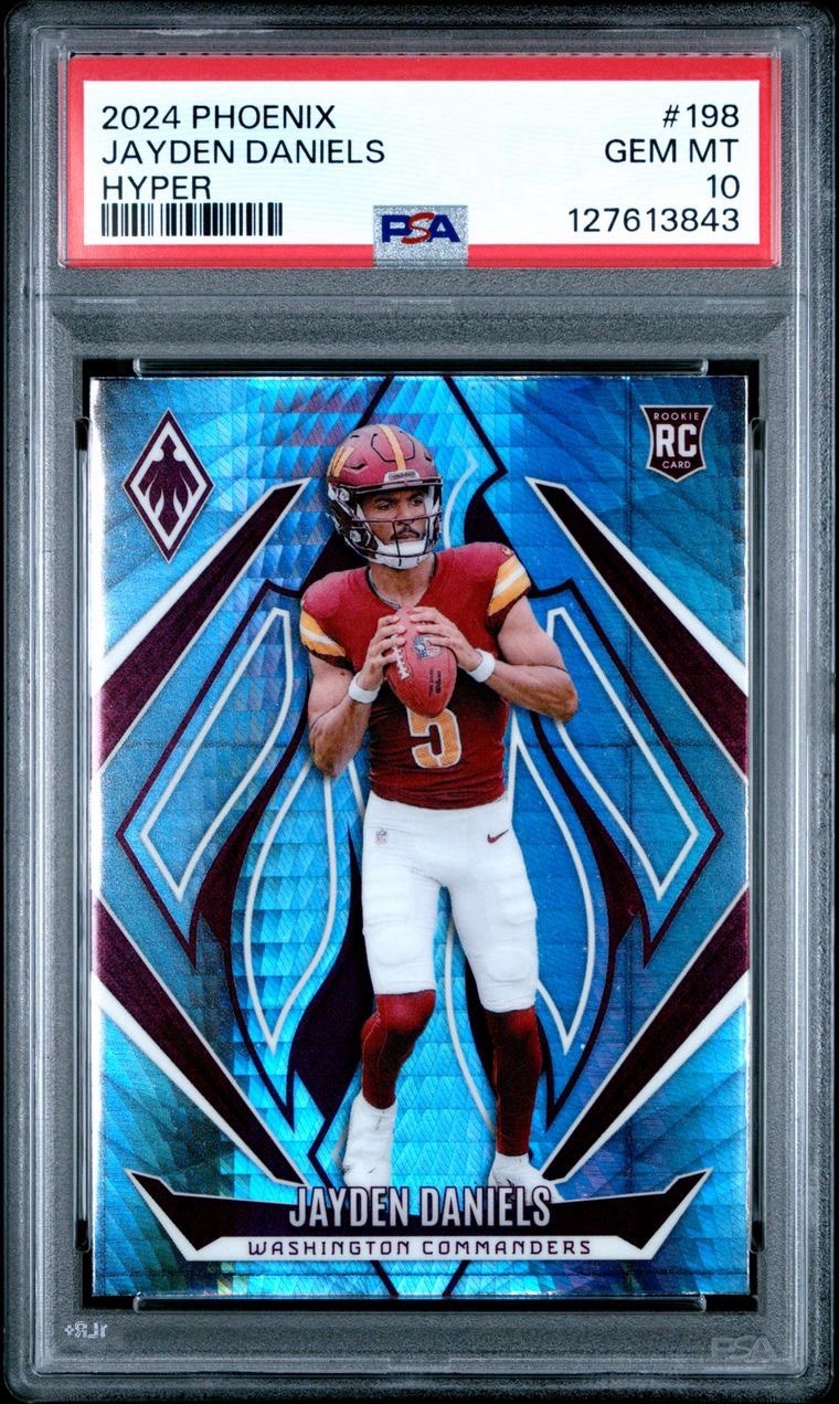 2024 Panini Phoenix Jayden Daniels Rookie Hyper PSA 10 GEM MINT #198
