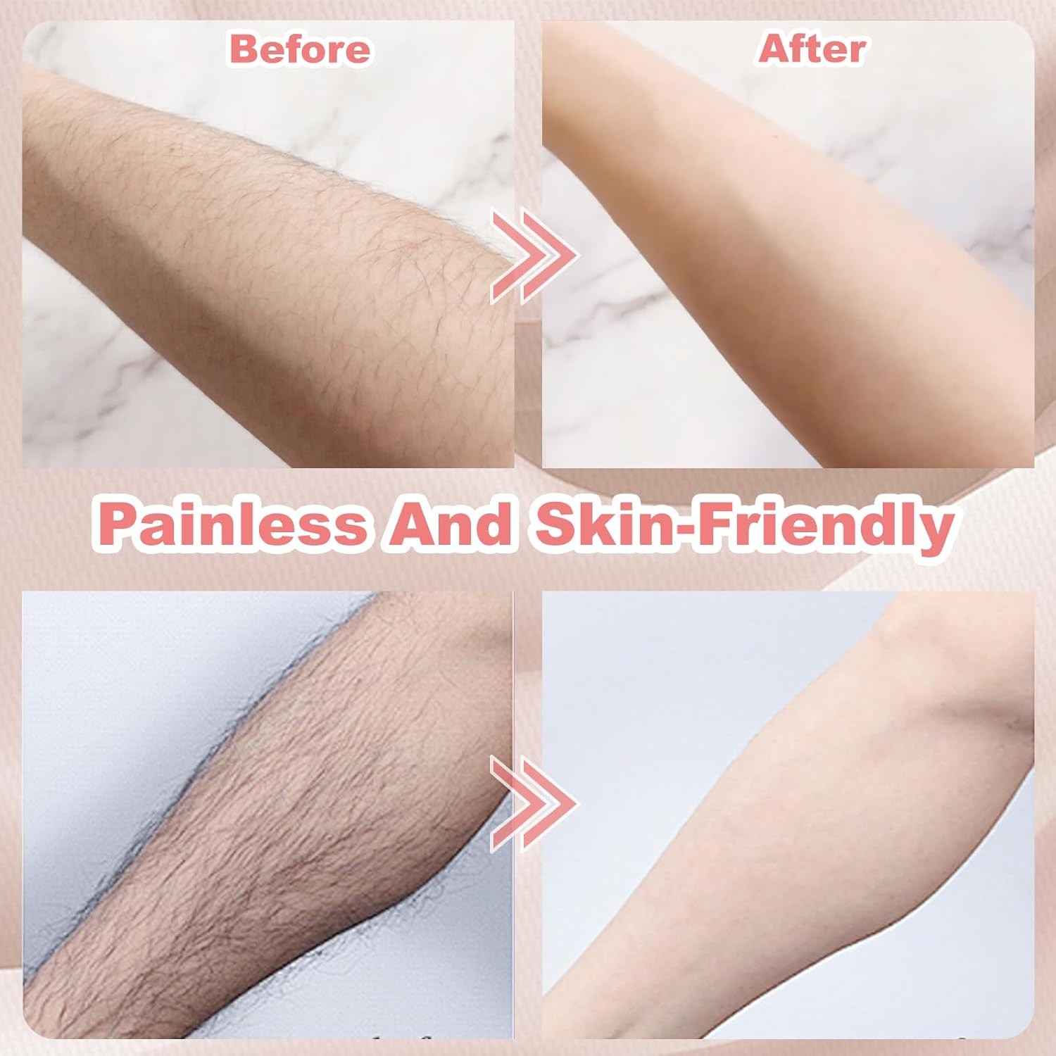 80 Pcs Wax Strips - Facial Hair Removal for Women, Waxing Strips Body Hair Remov