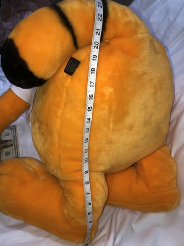 Vintage Jumbo große 37 Zoll Garfield orangefarbene Plüschkatze im Shirt Haben wir noch Spaß 79 - Bild 14 von 24