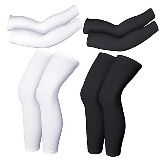 Geyoga 2 Pairs Compression Full Length Leg Sleeve Arm X-Large Black, White
Opens in a new window or