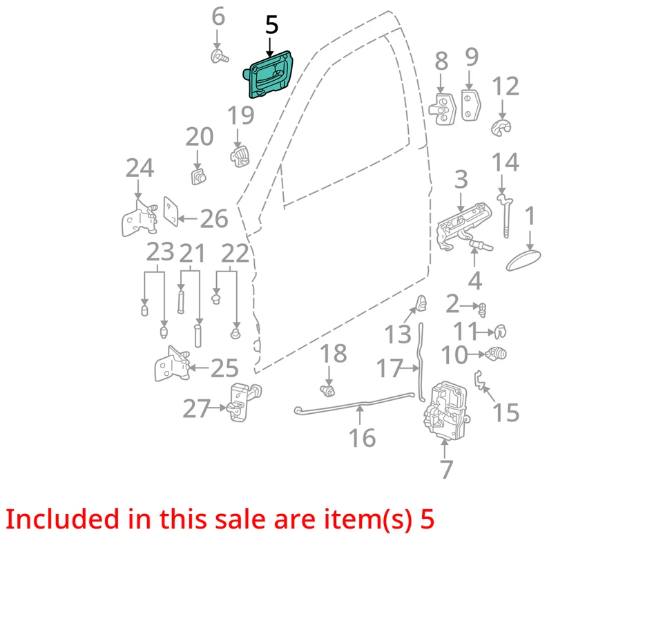SE ADAPTA A 2000-2005 SATURN L300 L200 MANGO ASM, FRT S/D I/S*EBO 22674218 - NUEVO OEM Foto 3 de 4