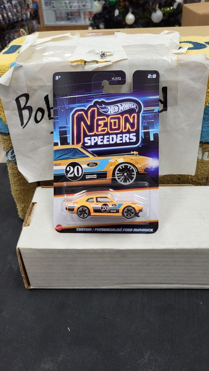 NIB 2025 CUSTOM FORD MAVERICK ORANGE NEON SPEEDERS HOT WHEELS TOY