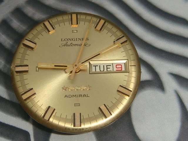 Longines admiral 5 star calibre 508 automatic watch movement dial & hands 1974 - Image 4 of 4