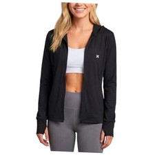 Women's Sun Hoodie Jacket, SPF 50 Protection Long Sleeve Sun Medium Black