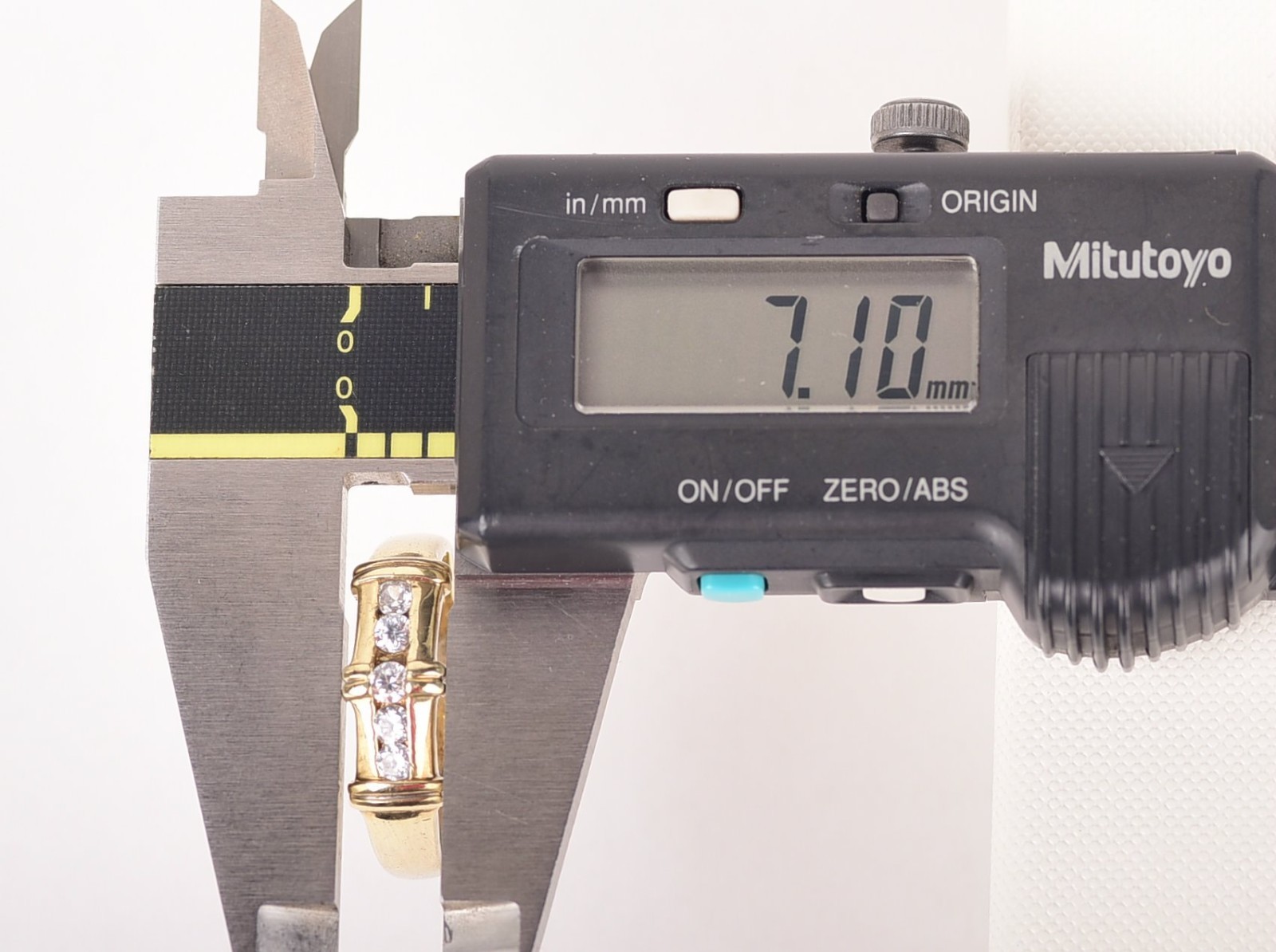 10K  Solid  Yellow Gold Ring  Lab  created Diamon… - image 4