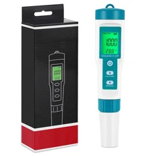 PH Meter Water Quality Tester 8 in 1 TDS Meter PH/TDS/EC/ORP/S G/Salinity/ H2...