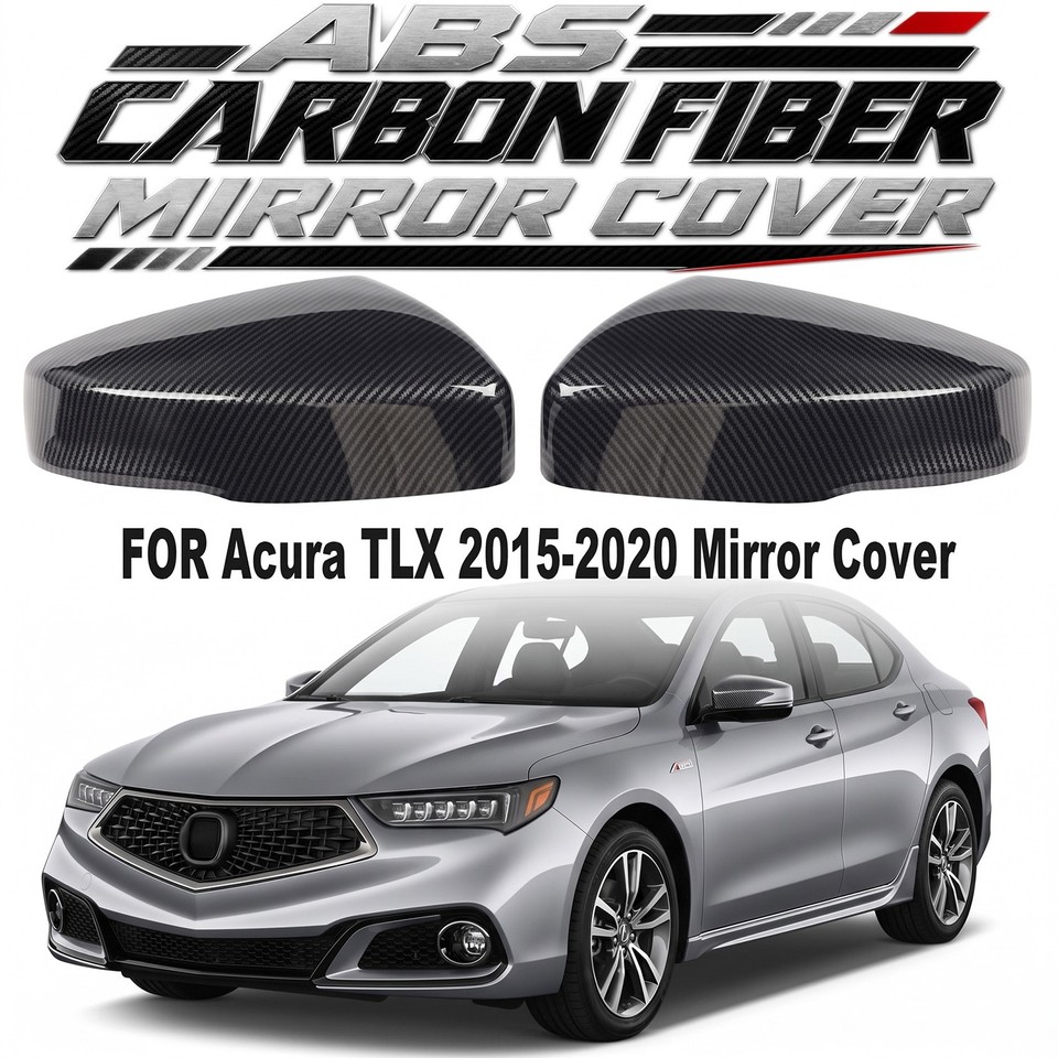 Curbon Pattern For Acura TLX 2015-2020 ABS Carbon Fiber Pattern Side Mirror Cover Trim ...