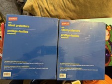 2 Boxes Staples Clear Sheet Protectors Medium Weight Letter Size 100/Box 10524