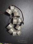 Vintage Set of 12 Web Pewter Napkin Rings — photo 7
