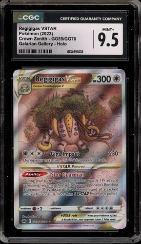 Pokemon Regigigas VSTAR Crown Zenith Galarian Gallery Full Art #GG55 CGC 9.5