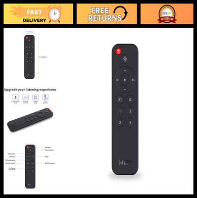 Voice Remote for Audio Streamer, Push-to-Talk, 4 Music Presets, Mini & Pro Compa