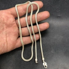 Old Chinese Antique Tibetan Collection Collarbone Chain Necklace Men's Jewelry