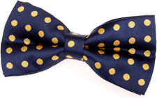Classic Polka Dots Woven Microfiber Pre-tied Bow Tie 5" 