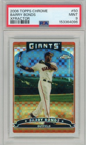 Barry Bonds [Xfractor] #50 2006 Topps Chrome card