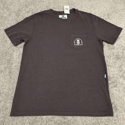 Vissla Shirt Mens Small Dark Gray Cosmic Shred Heads Sundazer Graphic Tee NEW