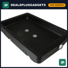 9 Quart Heavy-Duty Closed Top Drain Pan - Polyethylene Waste Fluid Container 21"